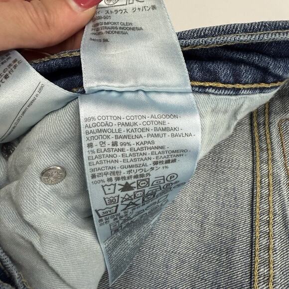 Levis 541 Athletic Taper Leg Denim Blue Jeans Tag 36x30 (37x28.5) Cotton Stretch - Picture 5 of 9